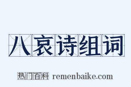 八哀诗组词是什么意思的图片